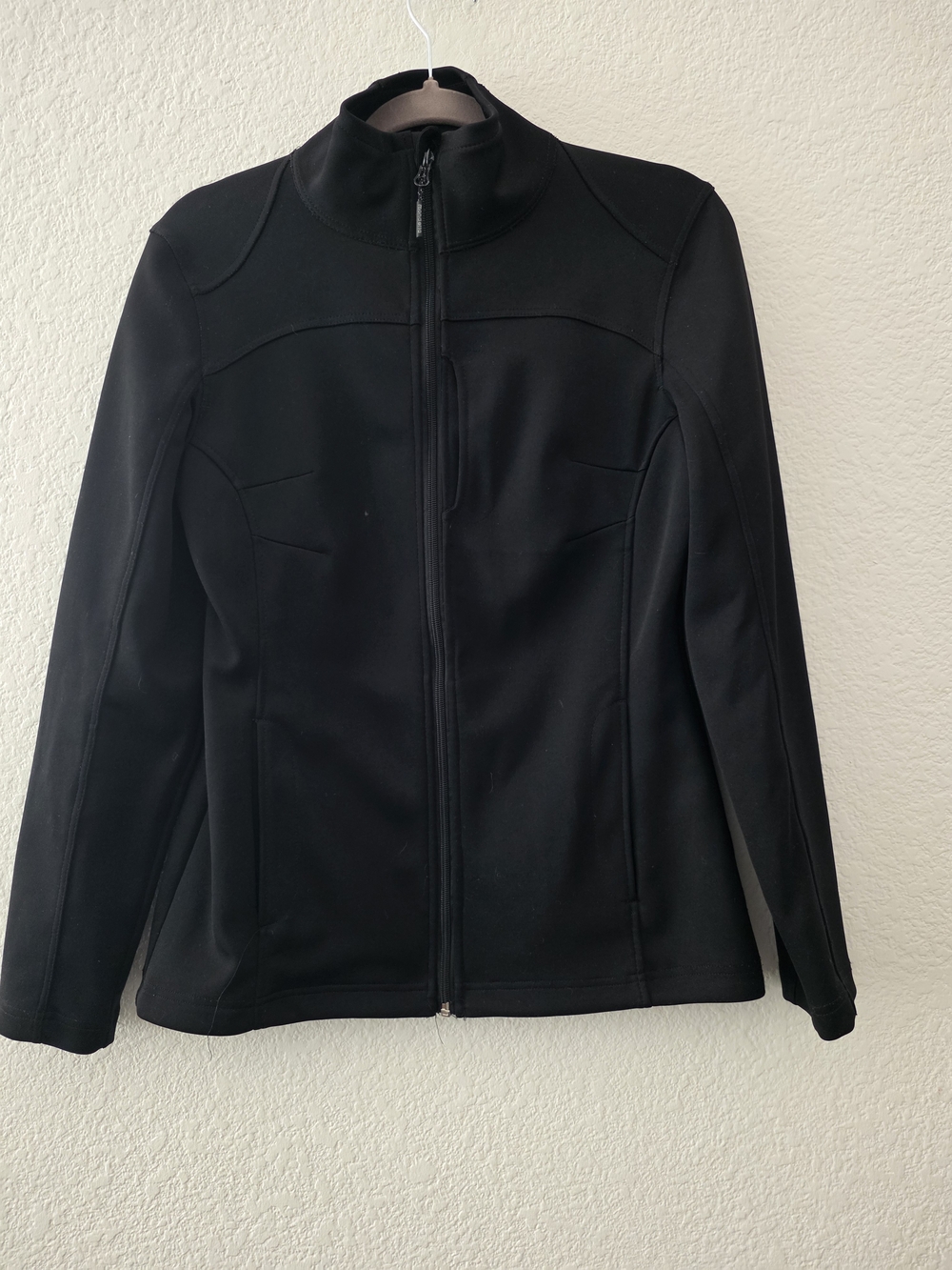 Women's Black Zip-Front Softshell Jacket